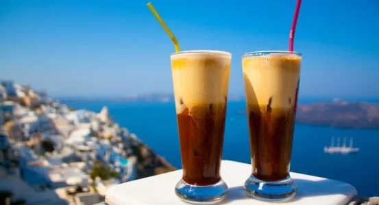 Greek frappe coffee